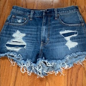 High wasted jean shorts